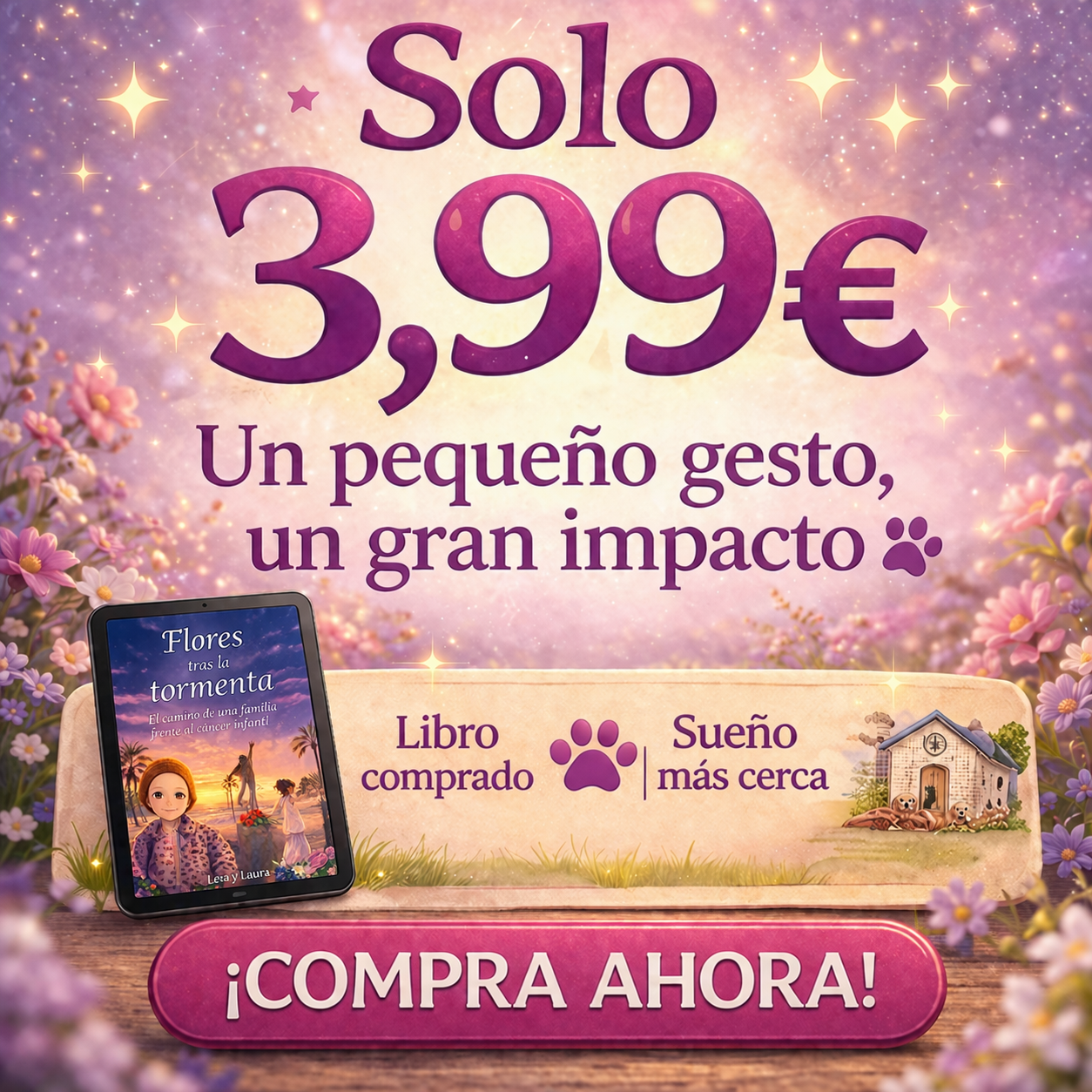 Flores tras la Tormenta: Una Historia Real de Lucha y Esperanza – Ebook Solidario